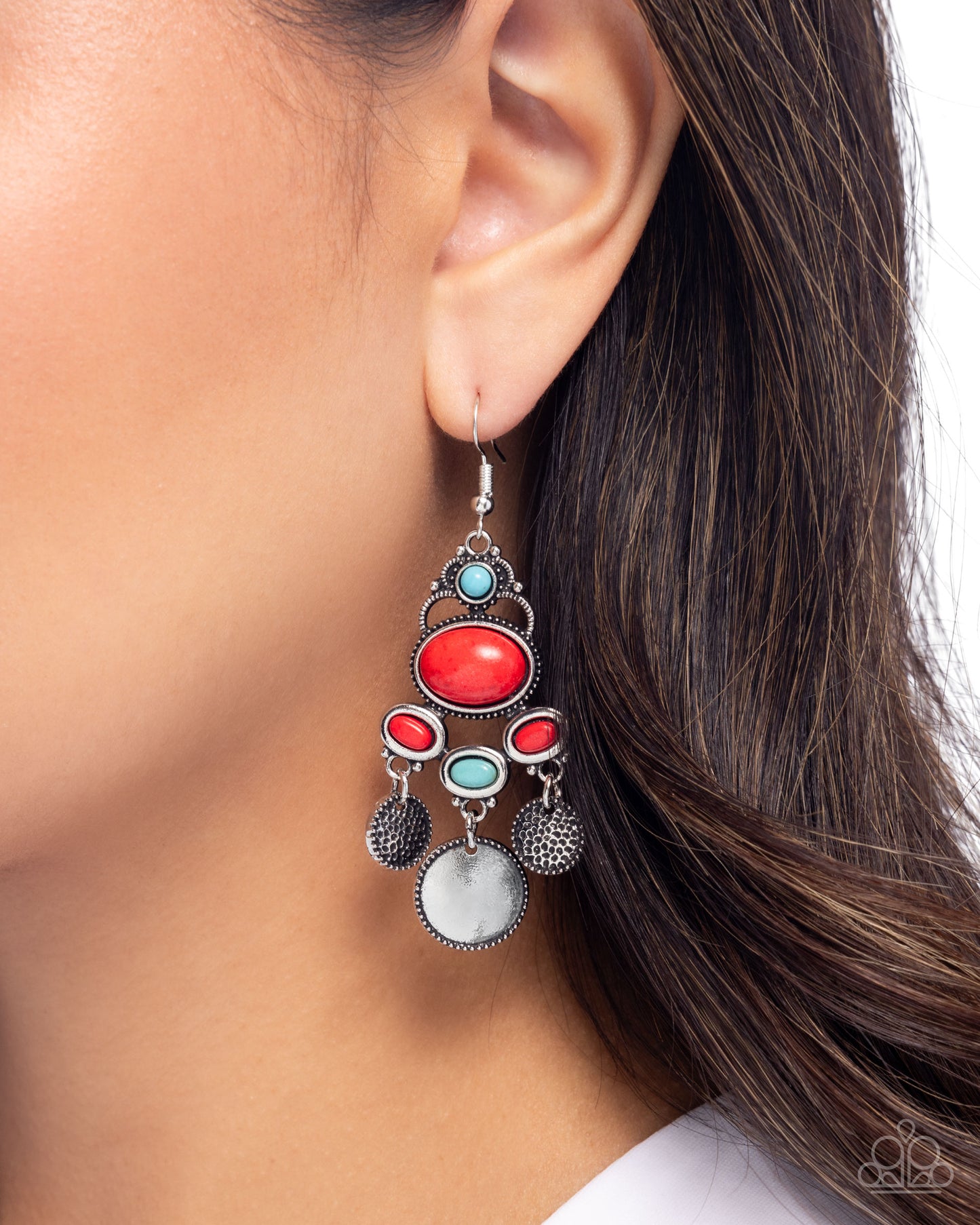 Chandelier Candor - Red - Paparazzi Earring Image