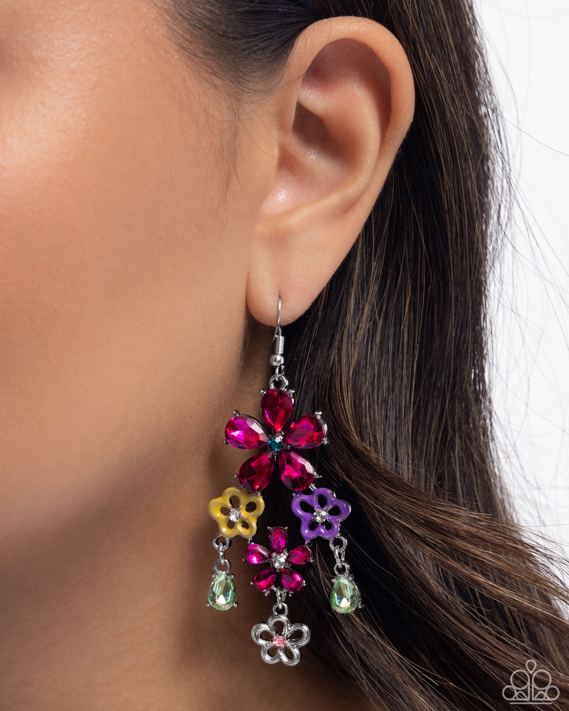 Floral Fountain - Pink - Paparazzi Earring Image