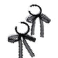 Brand New Bow - Black - Paparazzi Earring Image
