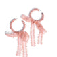Brand New Bow - Pink - Paparazzi Earring Image