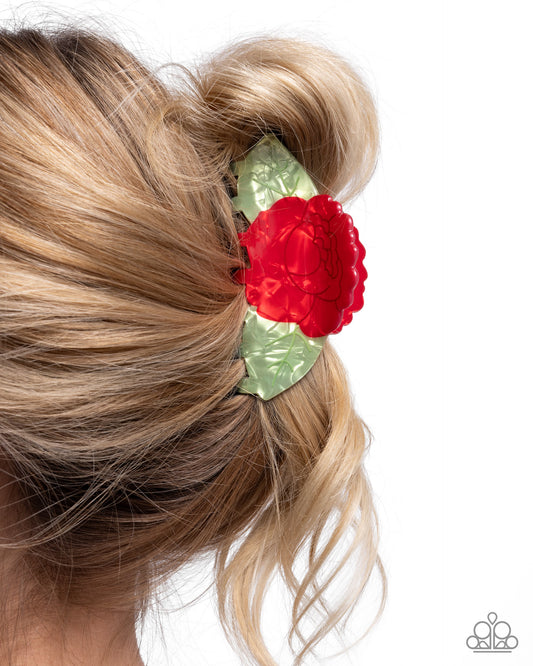 Blooming Baddie - Red - Paparazzi Hair Accessories Image