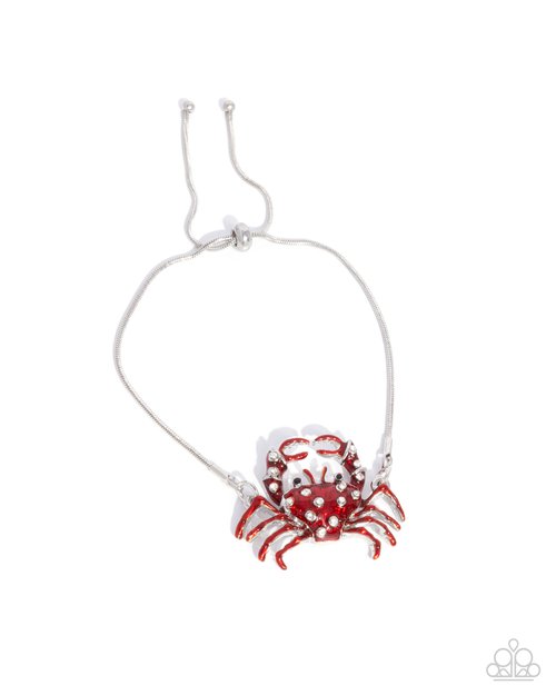 CRAB Walk - Red - Paparazzi Bracelet Image
