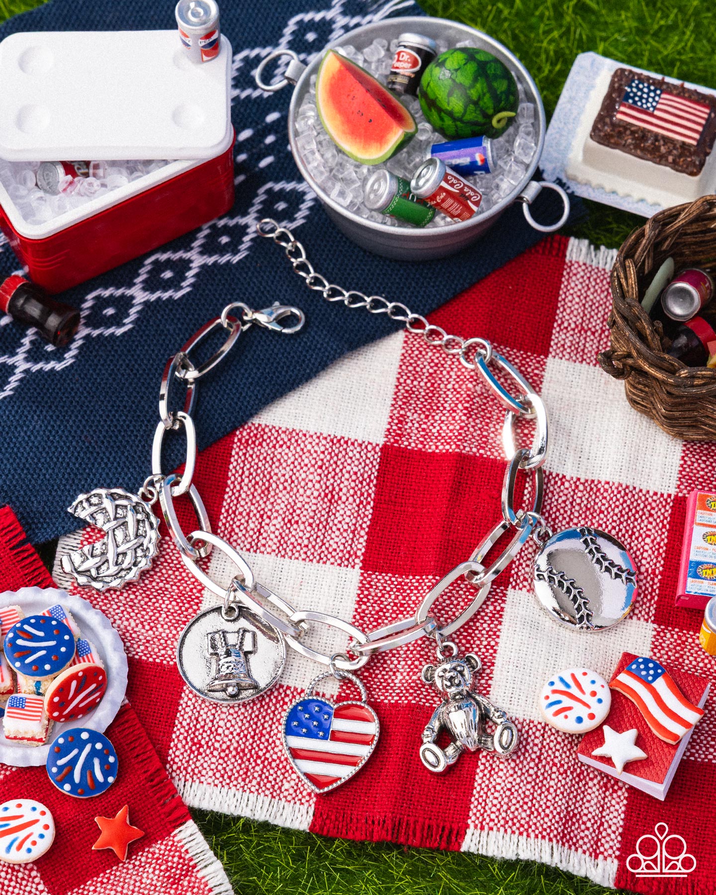 Adorably All American - Red - Paparazzi Bracelet Image