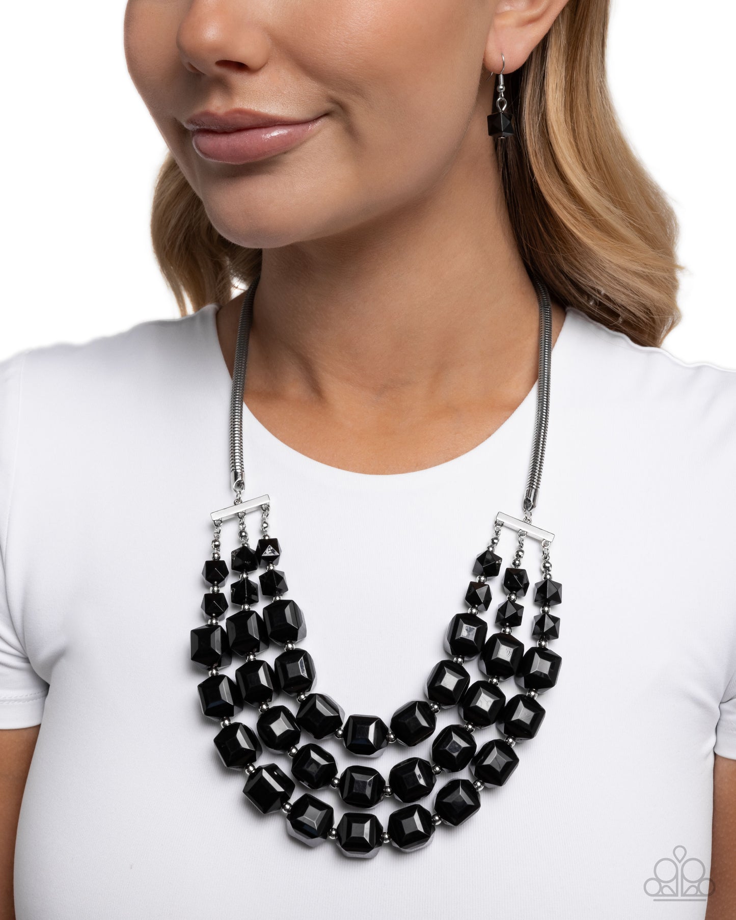Reliant Rows - Black - Paparazzi Necklace Image
