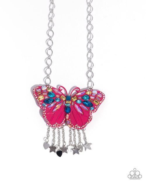 Mayoral Monarch - Pink - Paparazzi Necklace Image