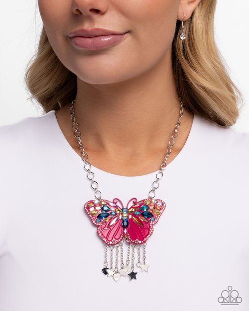 Mayoral Monarch - Pink - Paparazzi Necklace Image