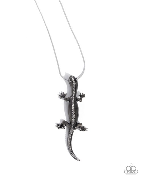 Salamander Statement - Black - Paparazzi Necklace Image