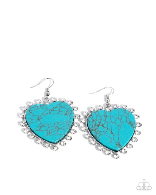 Dazzling Damsel - Blue - Paparazzi Earring Image