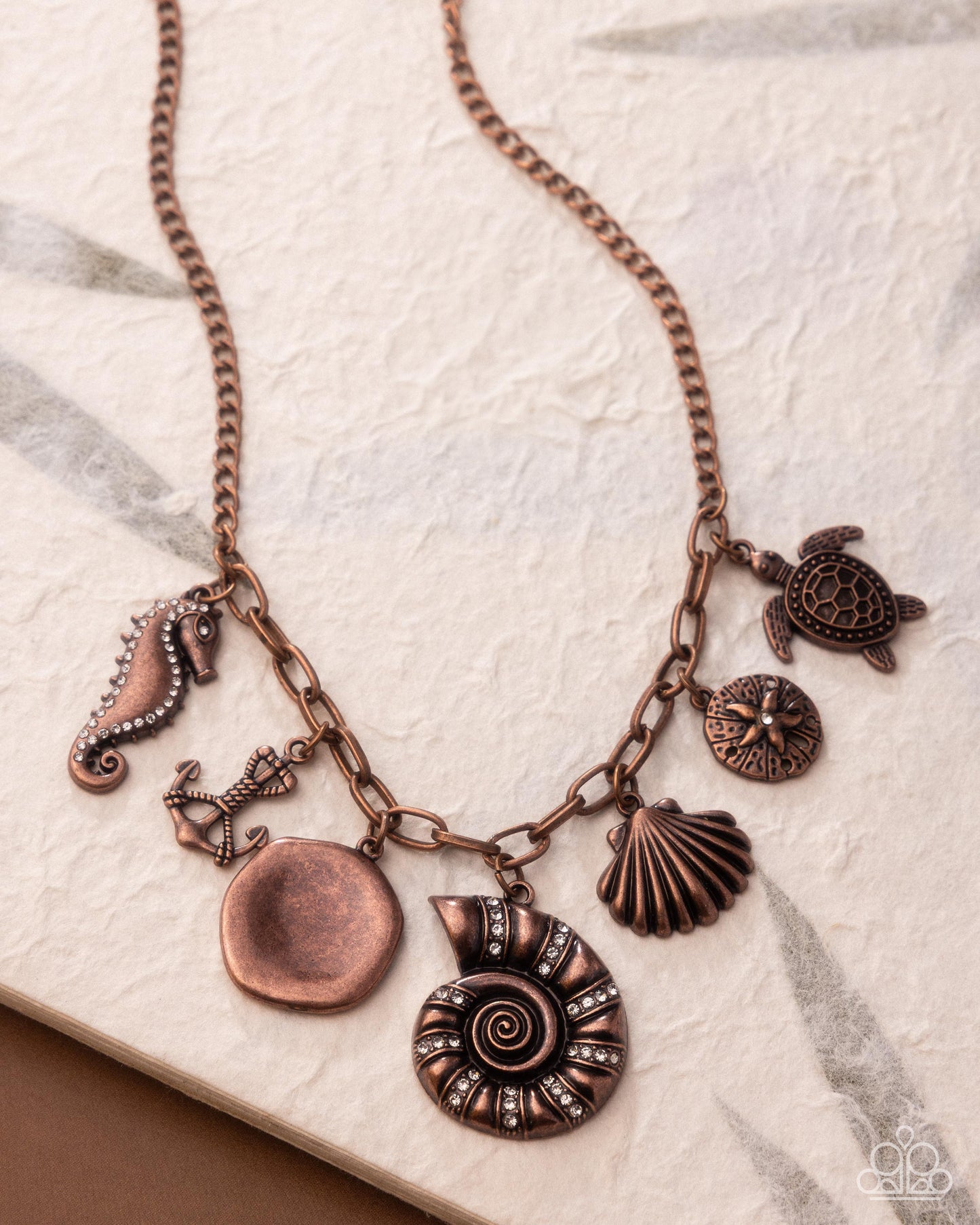 Coastal Composure - Copper - Paparazzi Necklace Image