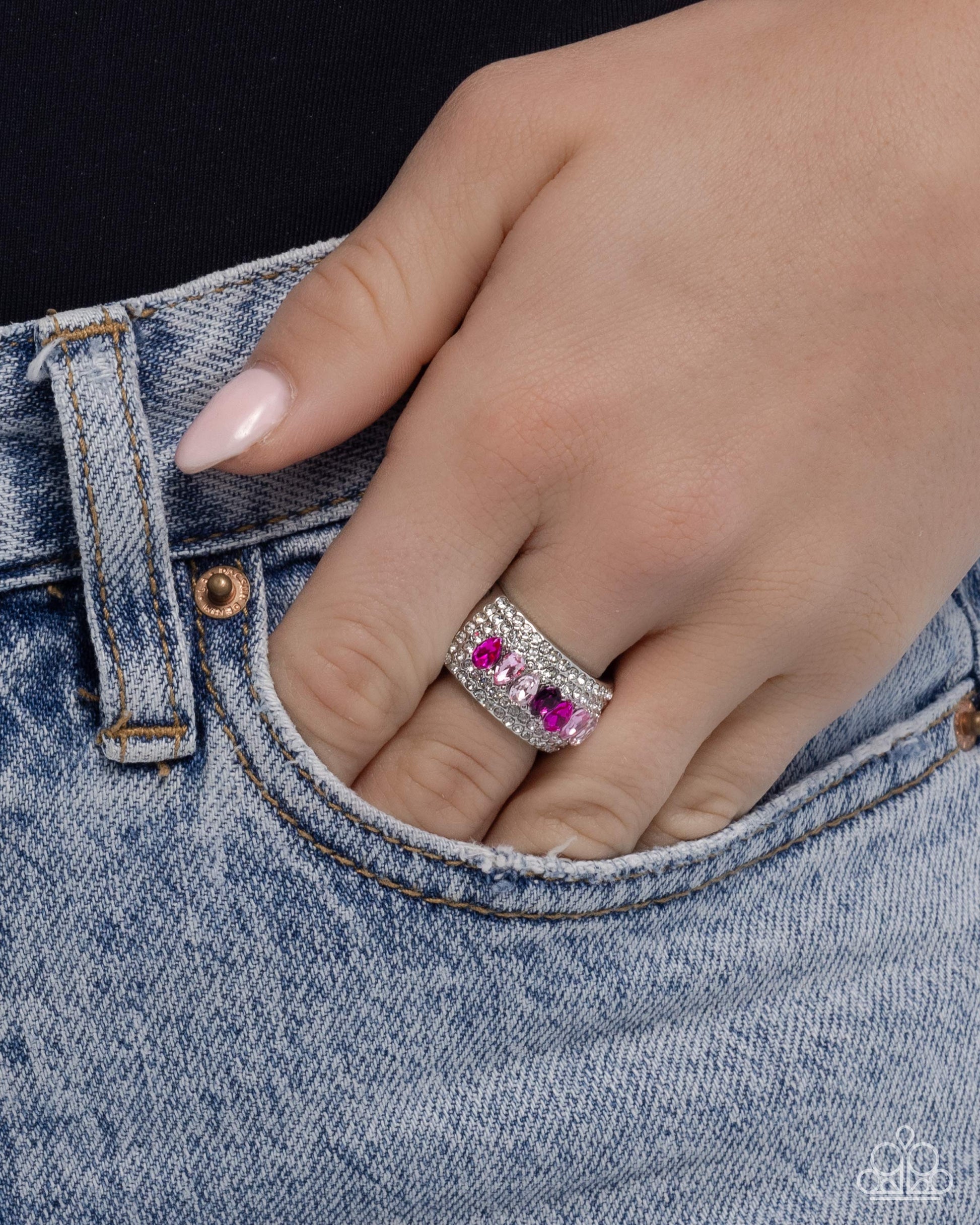 Laid-Back Linear - Pink - Paparazzi Ring Image