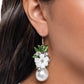 Bouquet Beholder - White - Paparazzi Earring Image