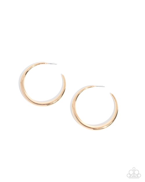 Sleek Selvage - Gold - Paparazzi Earring Image