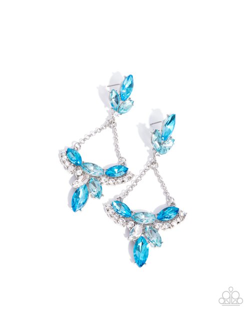 Carefree Chandelier - Blue - Paparazzi Earring Image