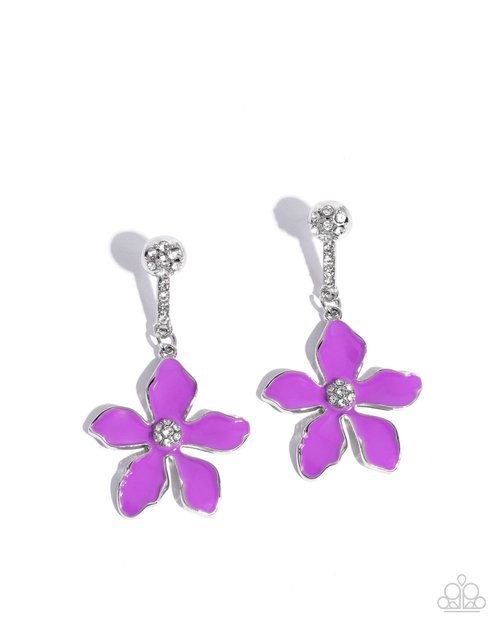 Floral Fleet - Purple - Paparazzi Earring Image