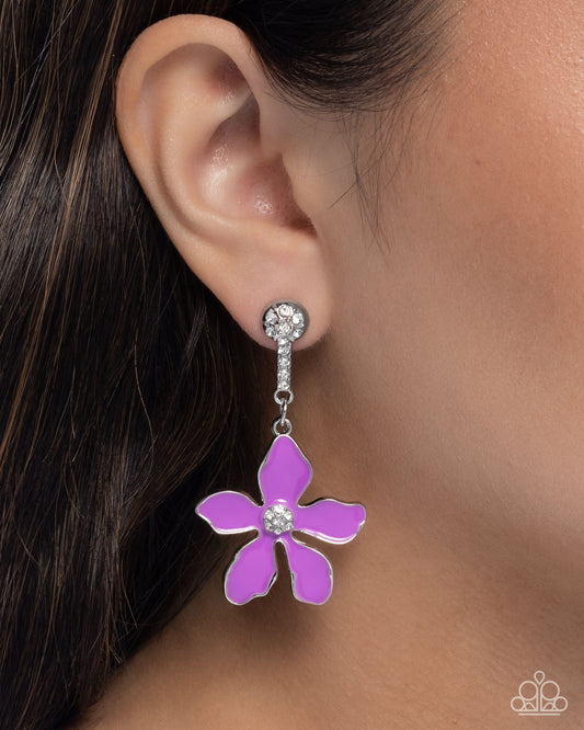 Floral Fleet - Purple - Paparazzi Earring Image