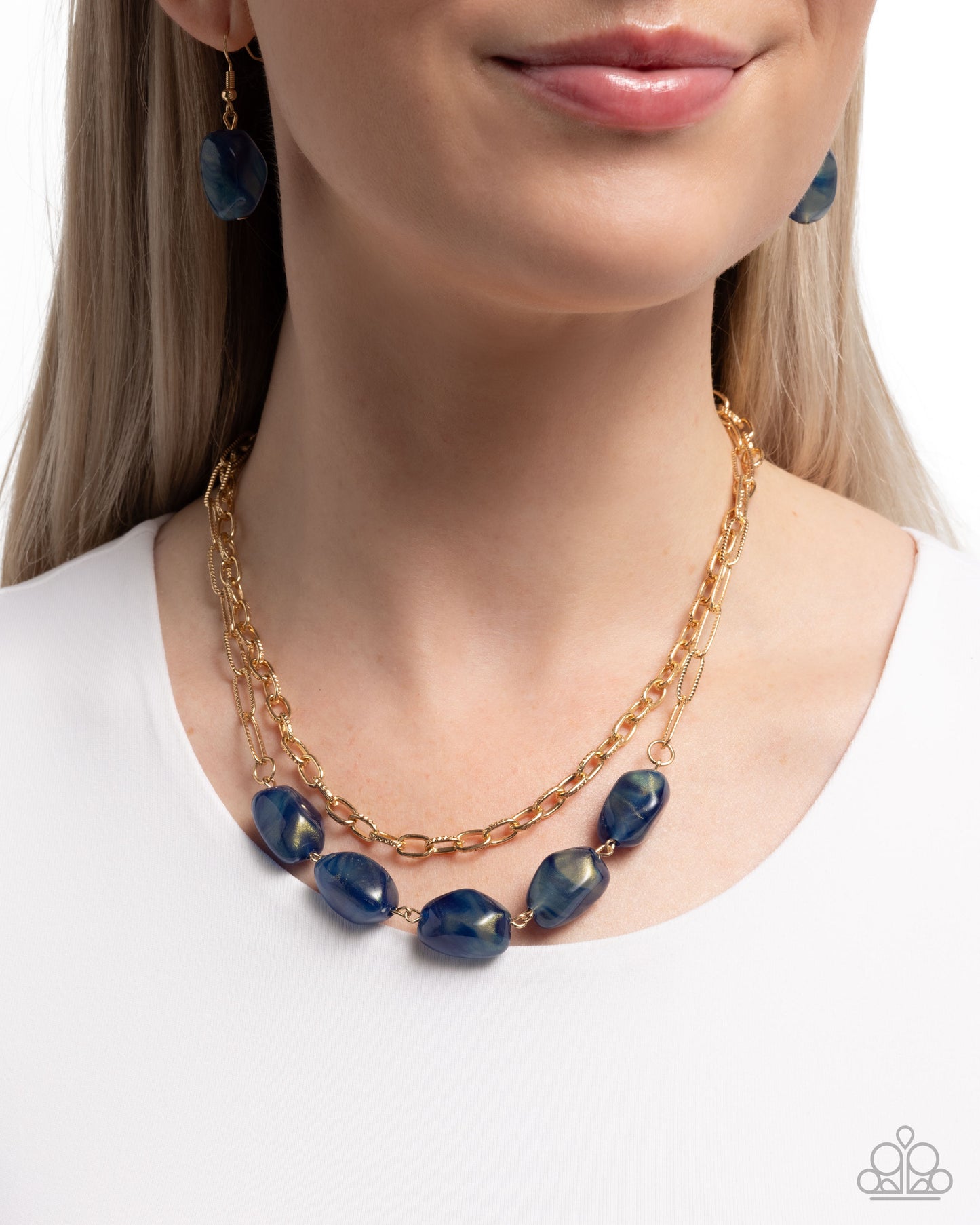 Adorable Acrylics - Blue - Paparazzi Necklace Image