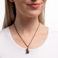 Dont Worry, Be HOPPY - Brass - Paparazzi Necklace Image