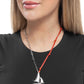 Sailboat Shimmer - Red - Paparazzi Necklace Image