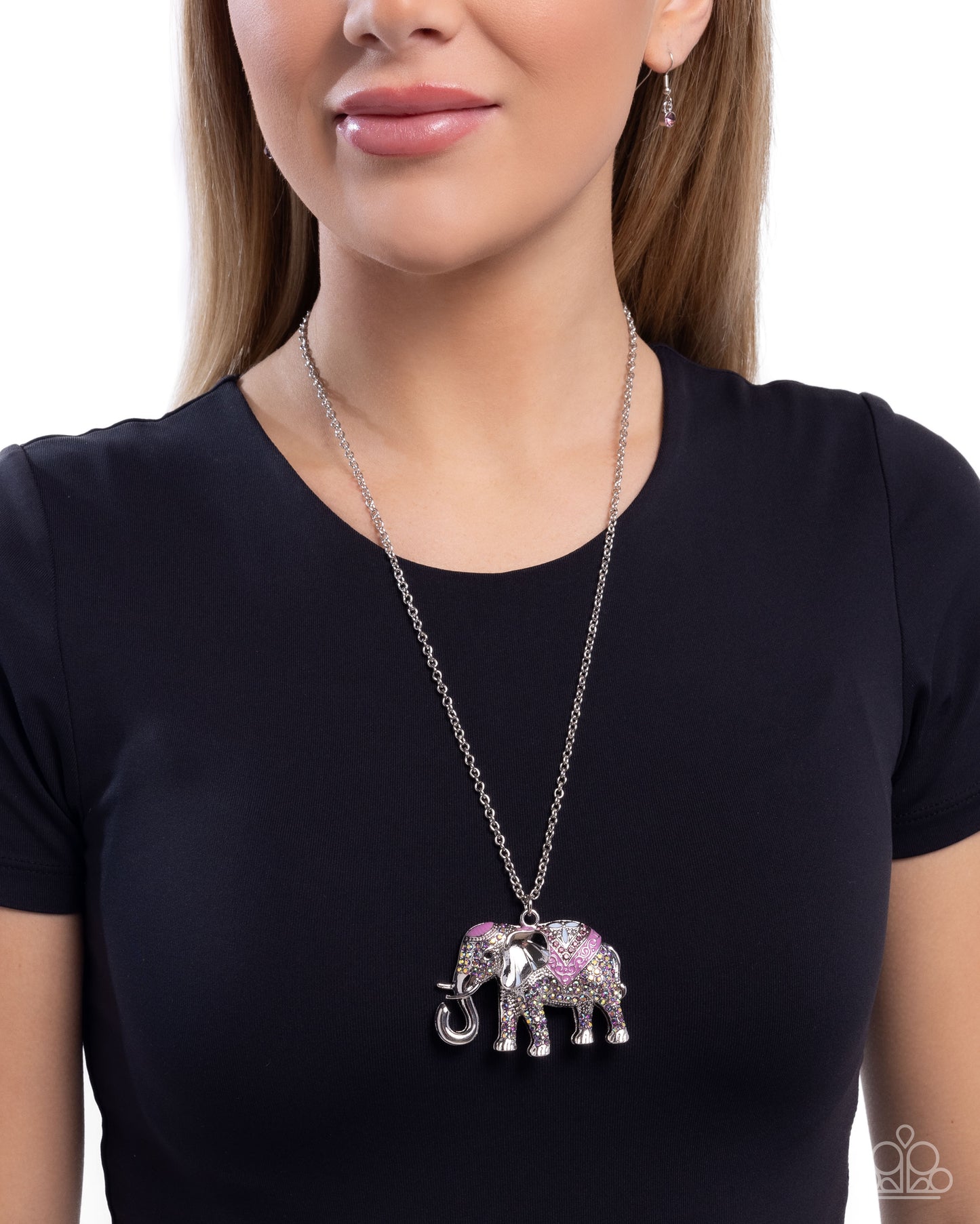 Educated Elephant - Purple - Paparazzi Necklace Image