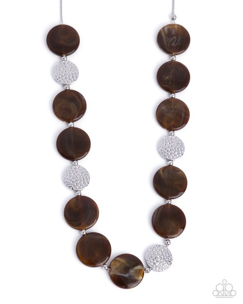 Swatch Shimmer - Brown - Paparazzi Necklace Image