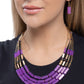 Cylindrical Craze - Purple - Paparazzi Necklace Image