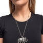 Elaborate Elephant - Silver - Paparazzi Necklace Image