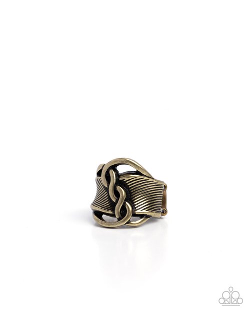 Harmonious Helix - Brass - Paparazzi Ring Image