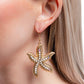 Seize the Starfish - Gold - Paparazzi Earring Image