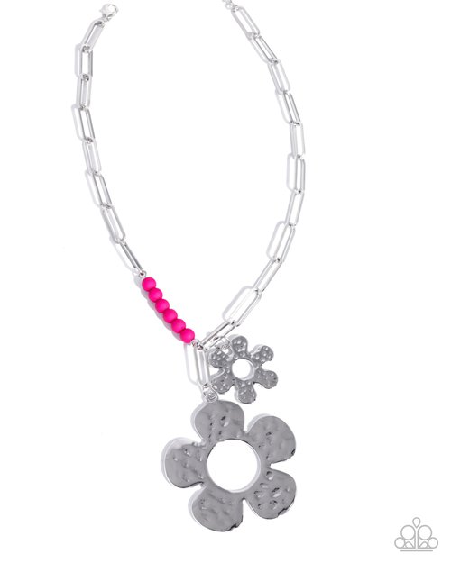 Seeing FLORAL - Pink - Paparazzi Necklace Image