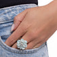 Pinched Petals - Blue - Paparazzi Ring Image