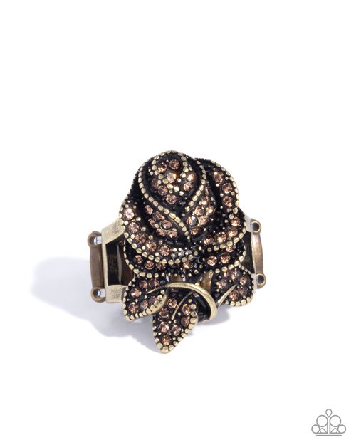 Rosy Residence - Brass - Paparazzi Ring Image
