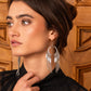 Free-Spirited Fringe - White - Paparazzi Earring Image
