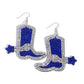 Benevolent Boot - Blue - Paparazzi Earring Image
