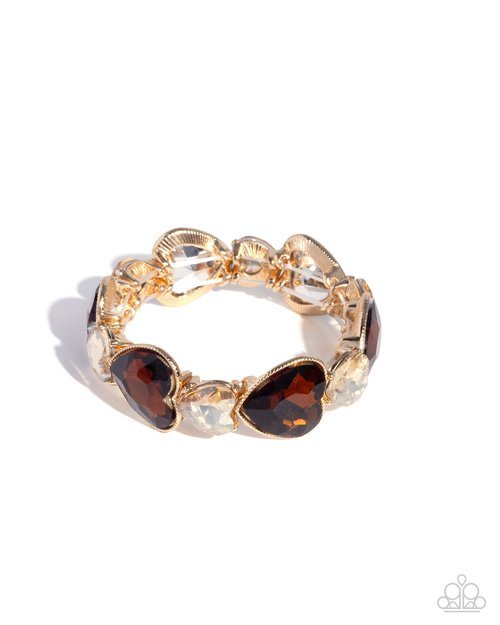 Heart Habit - Brown - Paparazzi Bracelet Image