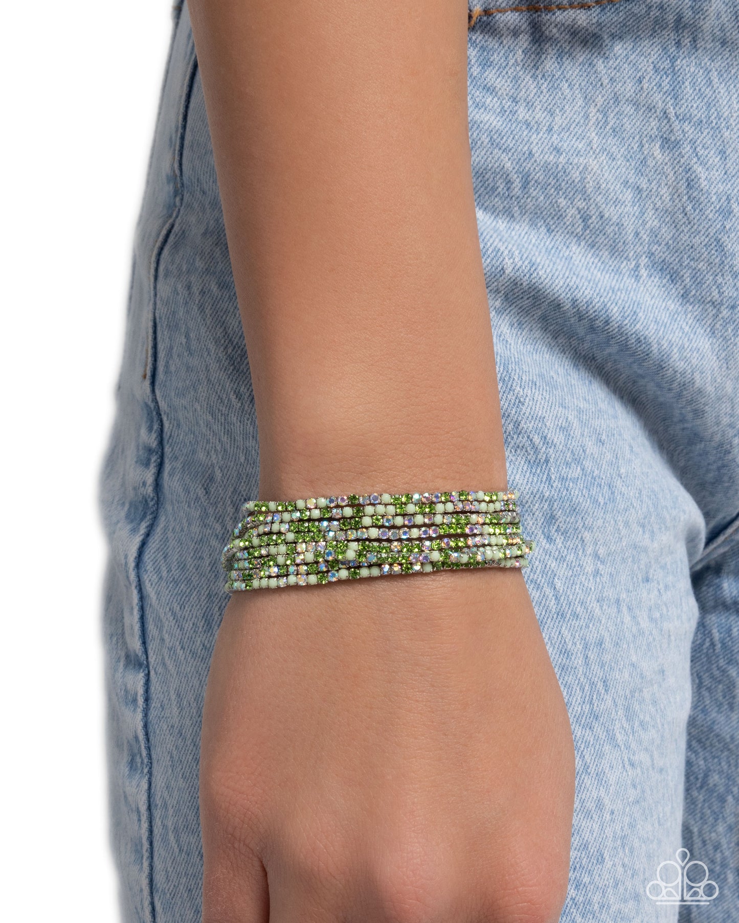 Candlelight Cascade - Green - Paparazzi Bracelet Image