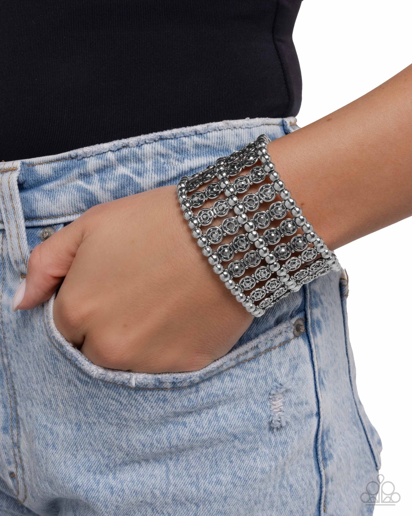 Stacked Significance - Silver - Paparazzi Bracelet Image