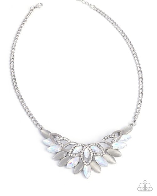 Marquise Maneuver - White - Paparazzi Necklace Image