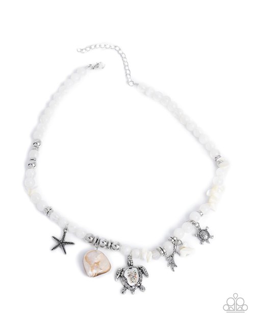 Operation Ocean - White - Paparazzi Necklace Image