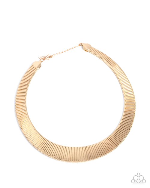 Fringe Formal - Gold - Paparazzi Necklace Image
