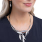 Lush Leaves - Silver - Paparazzi Necklace Image