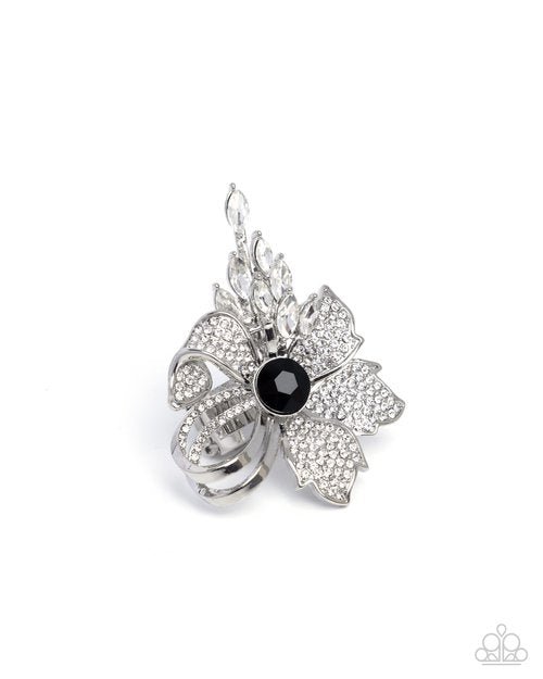 Blooming Broadcast - Black - Paparazzi Ring Image