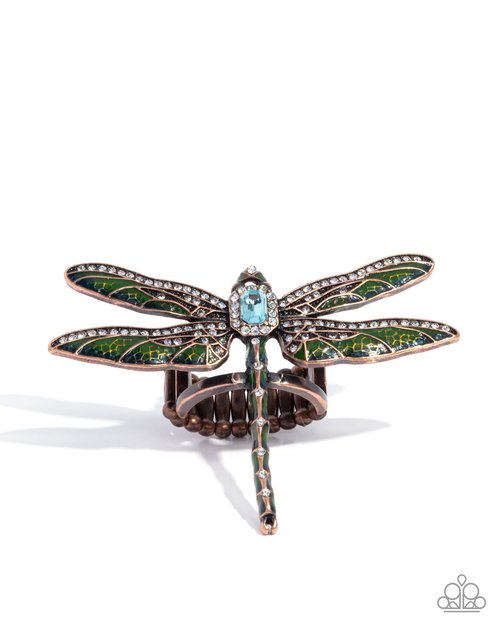 Dragonfly Delivery - Copper - Paparazzi Ring Image