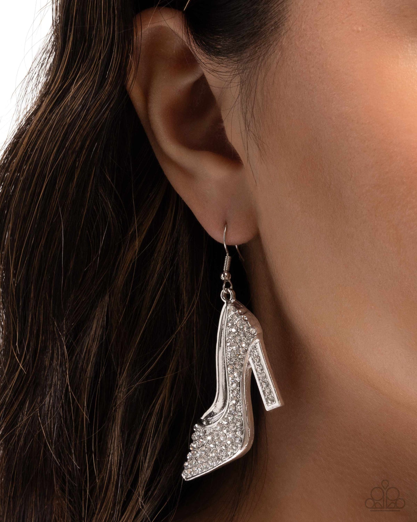 Wedding Shoes - White - Paparazzi Earring Image