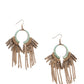 Free-Spirited Fringe - Green - Paparazzi Earring Image