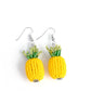 Pleasant Pineapple - Yellow - Paparazzi Earring Image