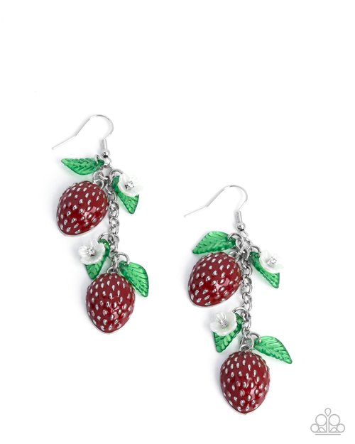 Seize the Strawberries - Paparazzi Earring Image