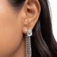 Cascading Collection - White - Paparazzi Earring Image