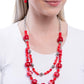 Satisfying Swirls - Red - Paparazzi Necklace Image