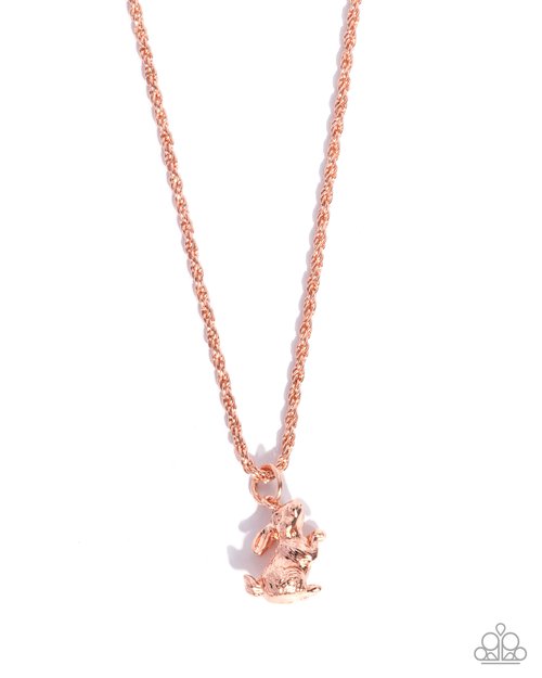 Pet Rabbit - Copper - Paparazzi Necklace Image