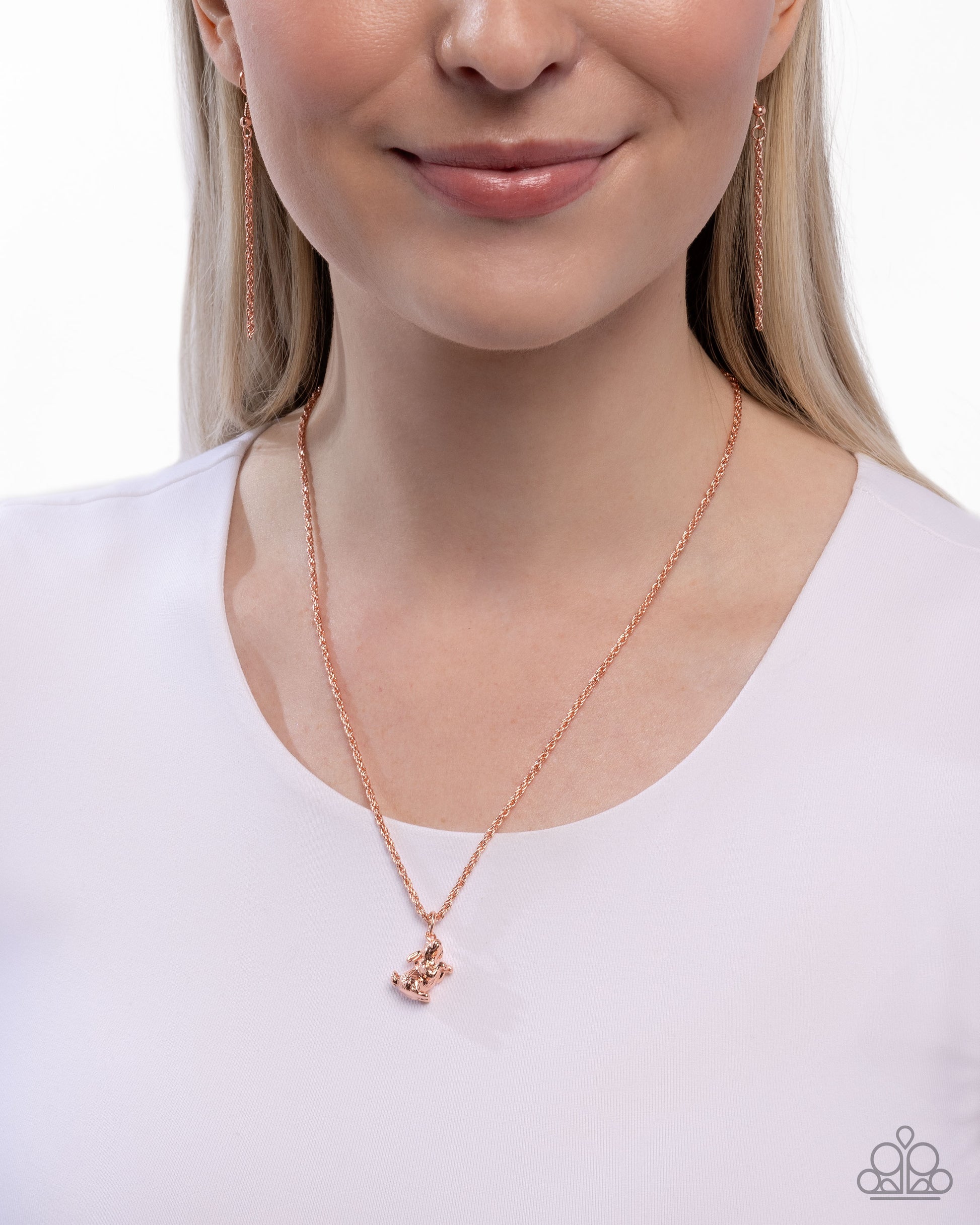 Pet Rabbit - Copper - Paparazzi Necklace Image